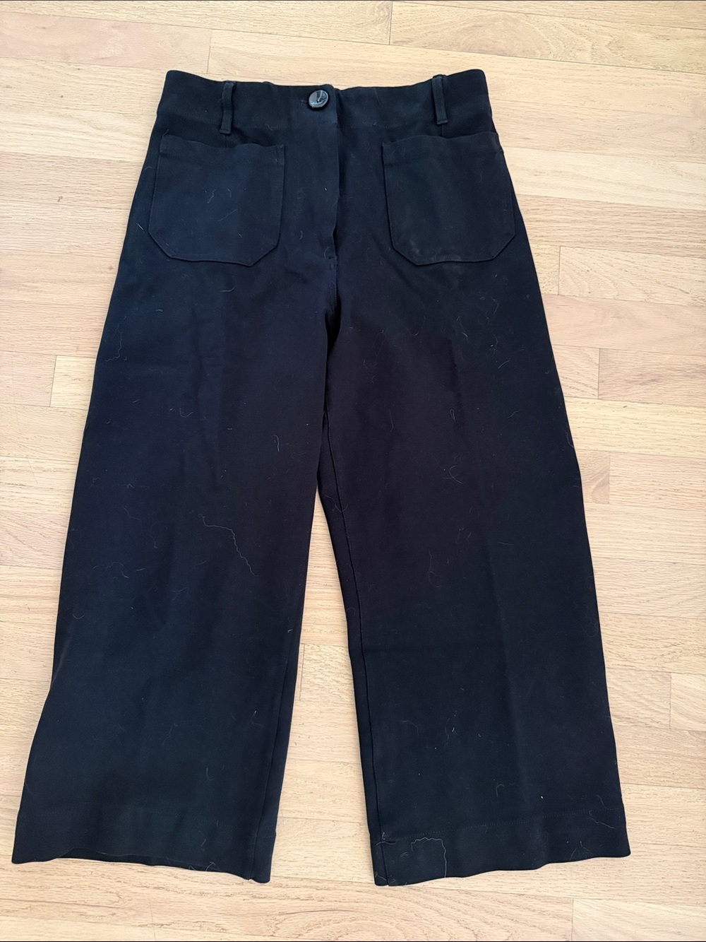 Quince Wide-Leg Casual Cropped Pants